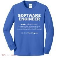 Software Engineer Definition Coder Cute Gift Kids Long Sleeve Shirt thumb 0