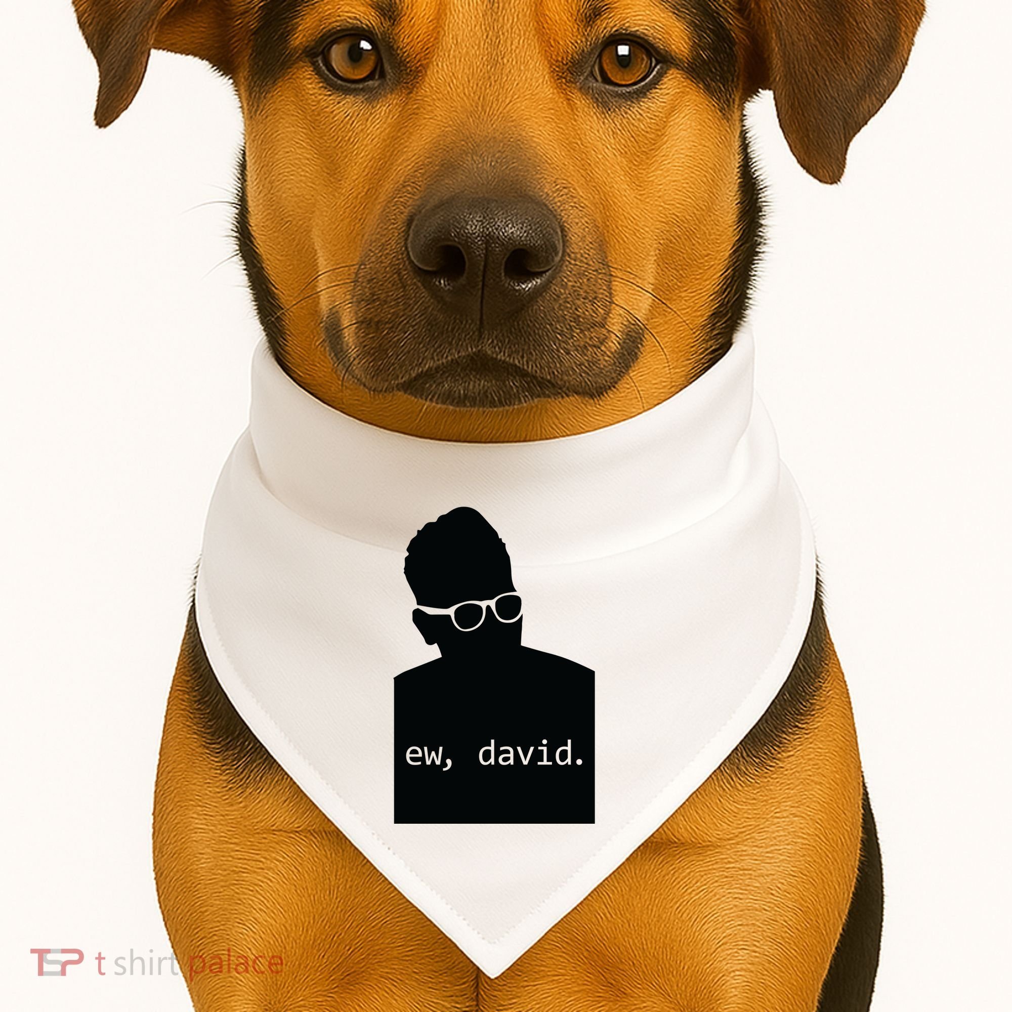 Silhouette Ew David USA-Made Doggie Bandana