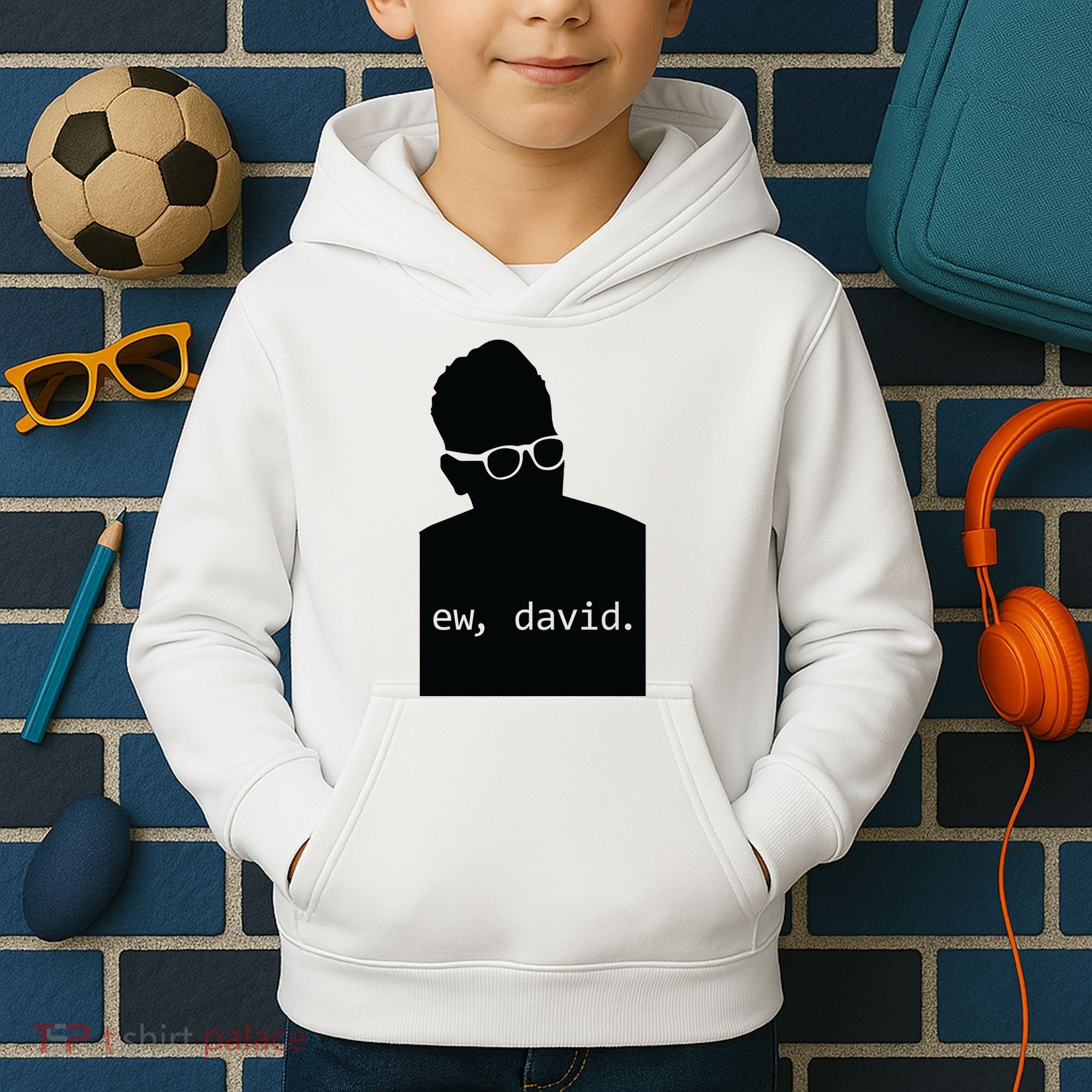 Silhouette Ew David Kids Hoodie