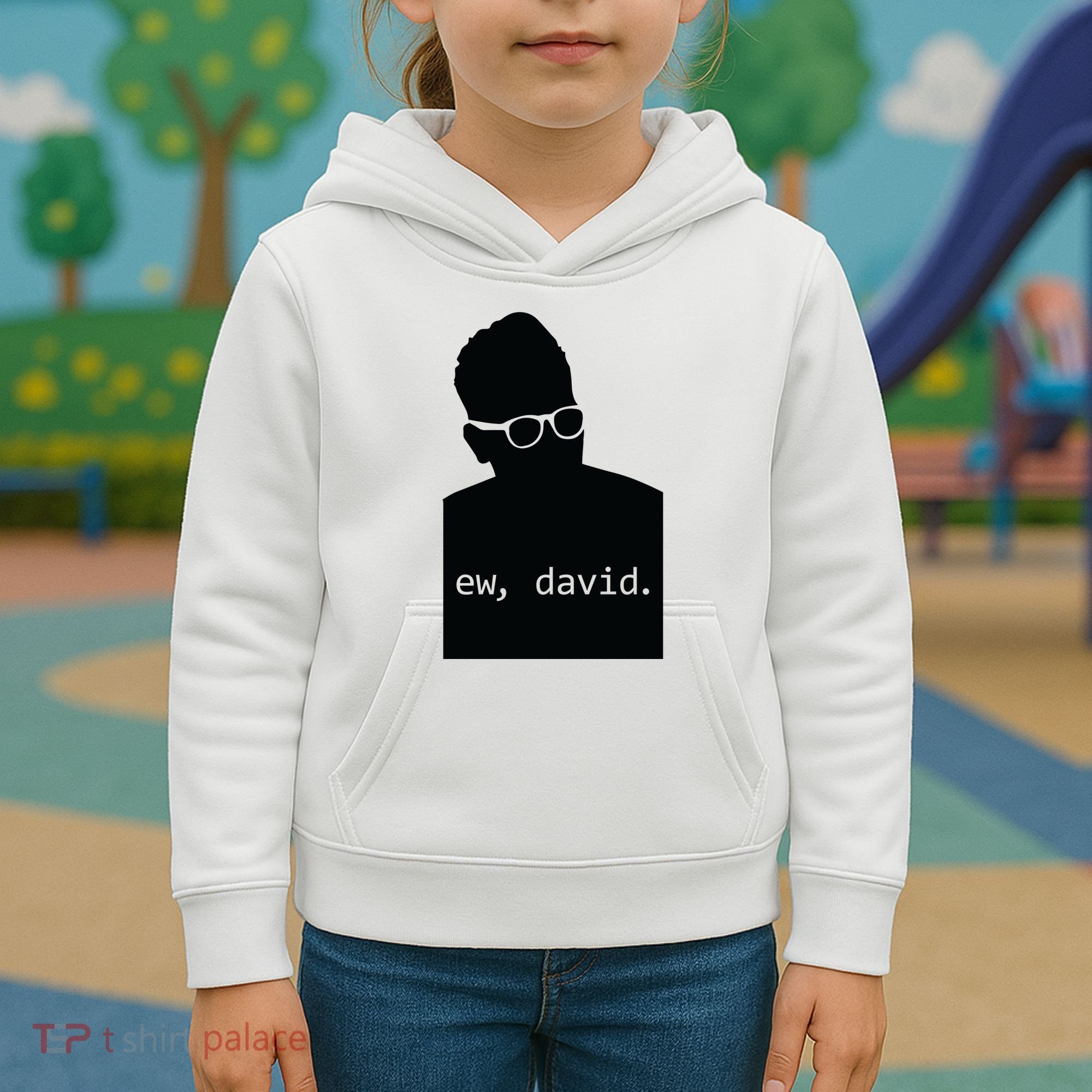 Silhouette Ew David Kids Hoodie