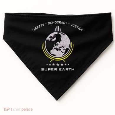 Super Earth Diving Into Hell For Liberty USA-Made Doggie Bandana