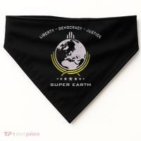 Super Earth Diving Into Hell For Liberty USA-Made Doggie Bandana thumb 0
