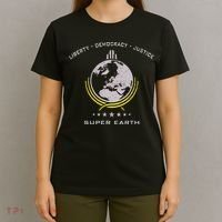 Super Earth Diving Into Hell For Liberty T-Shirt thumb 4