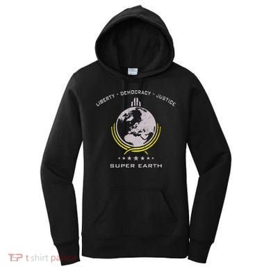 Super Earth Diving Into Hell For Liberty Women's Hoodie