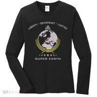 Super Earth Diving Into Hell For Liberty Women's Long Sleeve Shirt thumb 0
