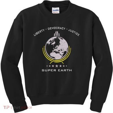 Super Earth Diving Into Hell For Liberty Kids Sweatshirt