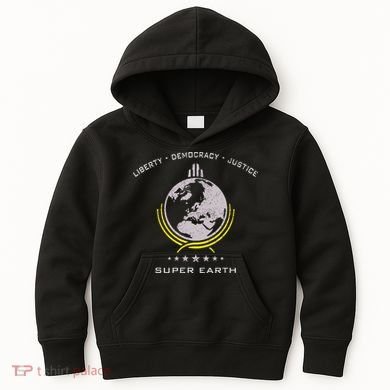 Super Earth Diving Into Hell For Liberty Kids Hoodie