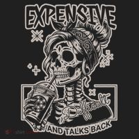 Skeleton Expensive Difficult And Talks Back Beanie thumb 2