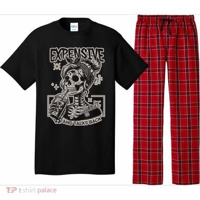 Skeleton Expensive Difficult And Talks Back Pajama Set