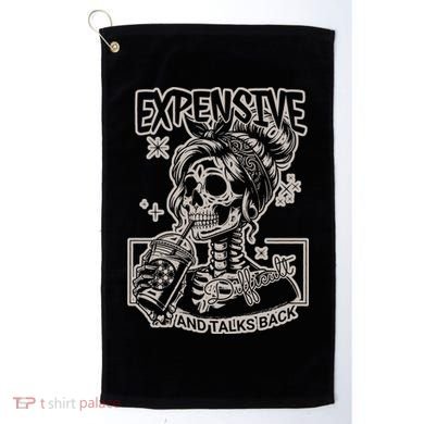 Skeleton Expensive Difficult And Talks Back Golf Towel