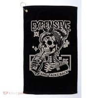 Skeleton Expensive Difficult And Talks Back Golf Towel thumb 0
