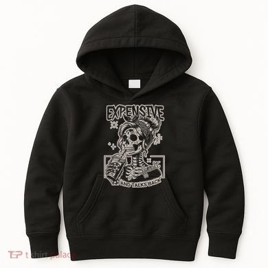 Skeleton Expensive Difficult And Talks Back Kids Hoodie
