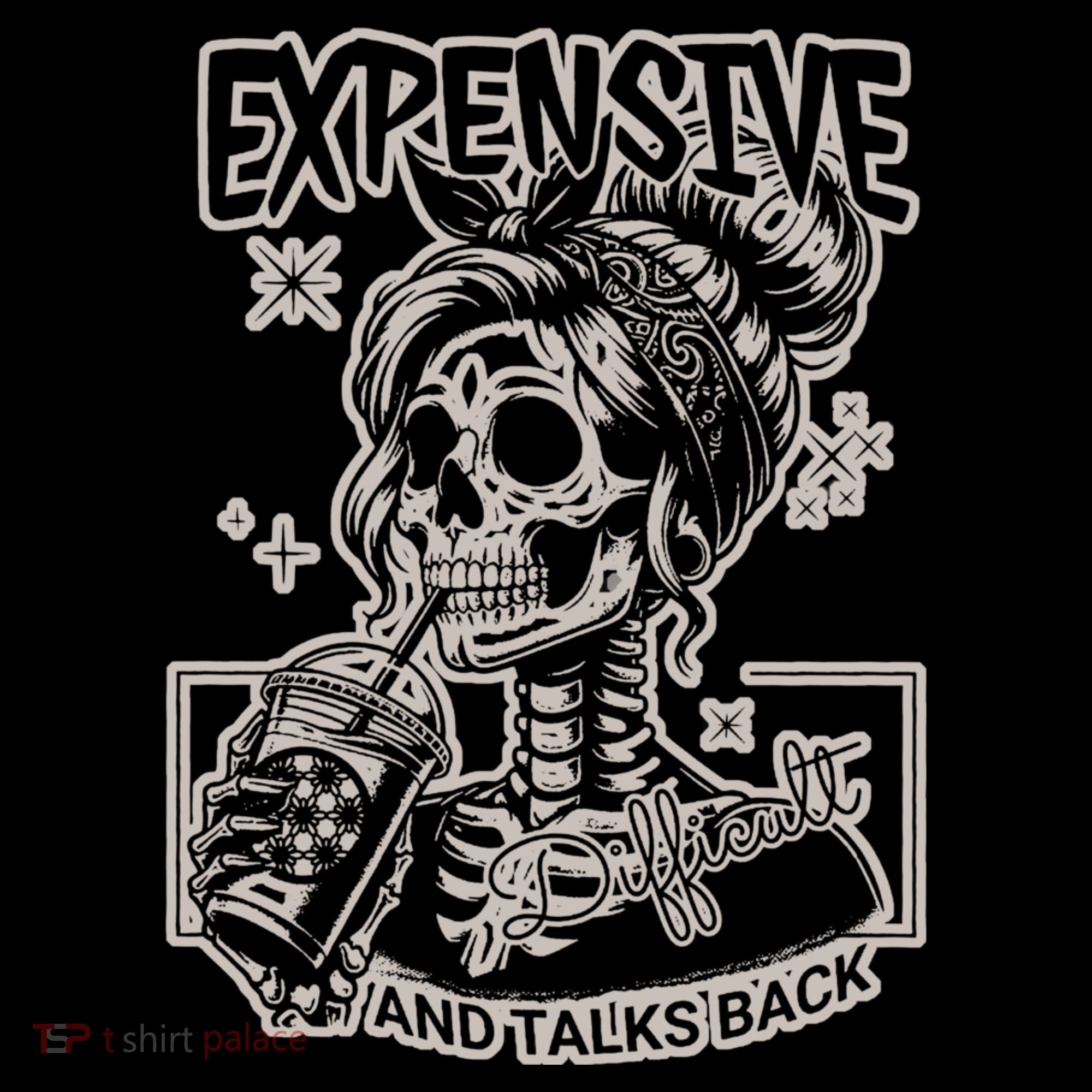 Skeleton Expensive Difficult And Talks Back Kids Long Sleeve Shirt