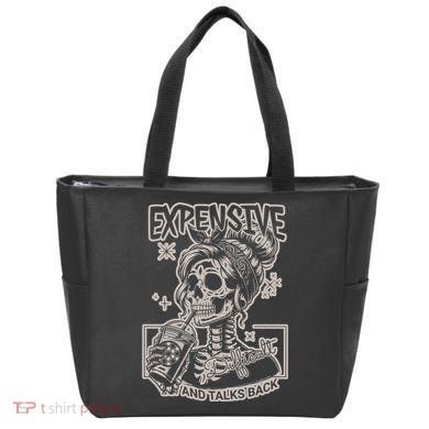 Skeleton Expensive Difficult And Talks Back Tote Bag