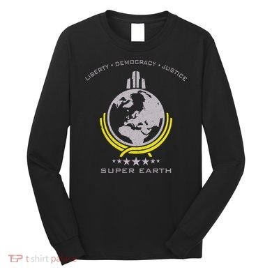 Super Earth Diving Into Hell For Liberty Long Sleeve Shirt