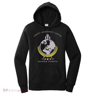 Super Earth Diving Into Hell For Liberty Women's Hoodie