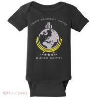 Super Earth Diving Into Hell For Liberty Baby Bodysuit thumb 0