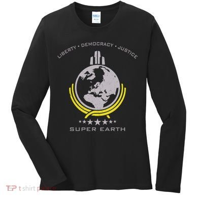 Super Earth Diving Into Hell For Liberty Women's Long Sleeve Shirt