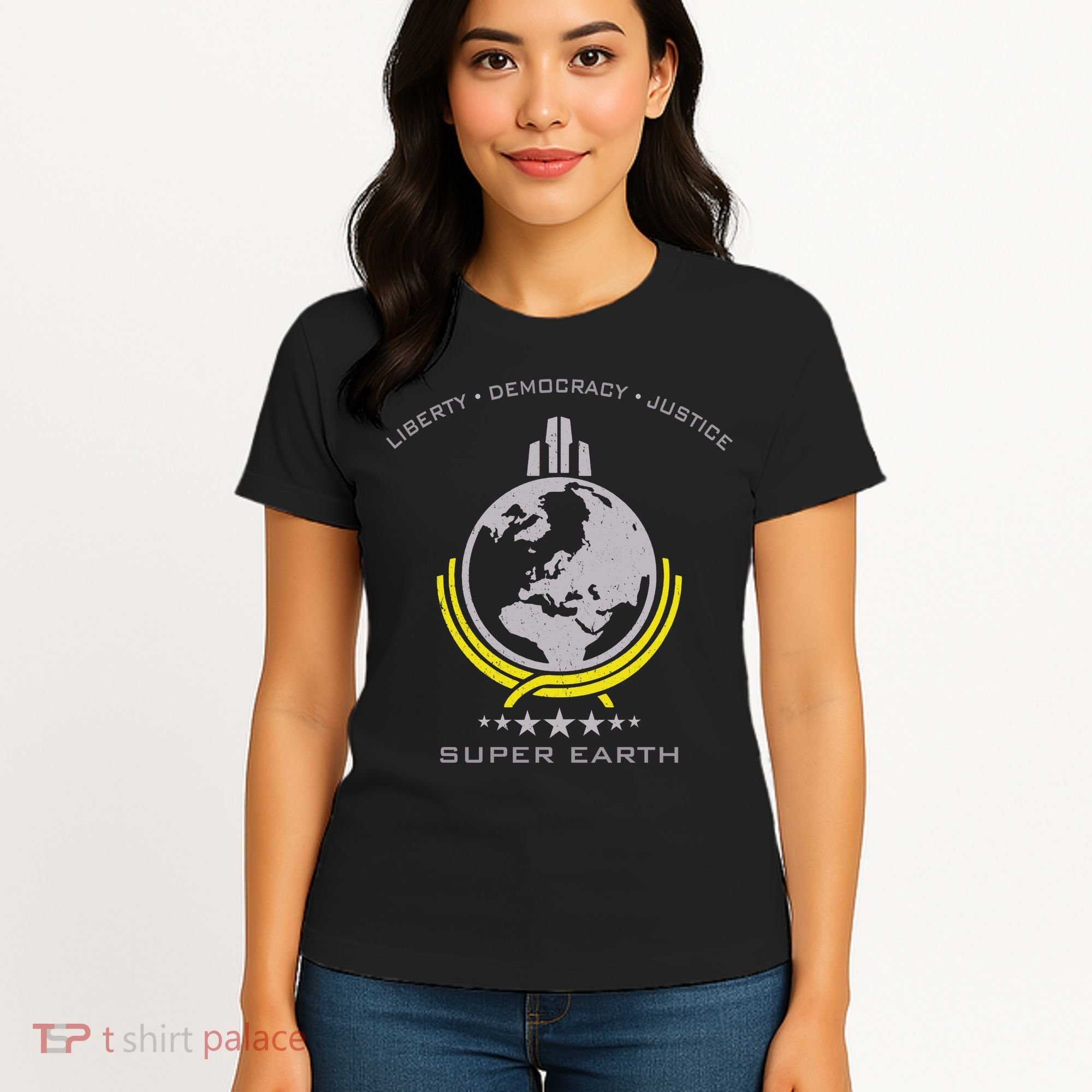 Super Earth Diving Into Hell For Liberty Women's T-Shirt