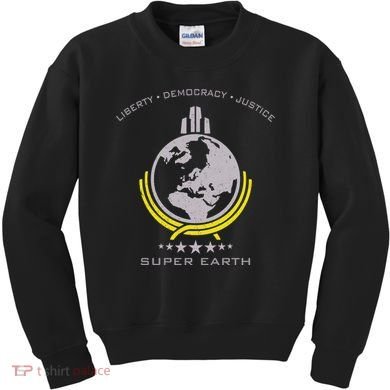 Super Earth Diving Into Hell For Liberty Kids Sweatshirt