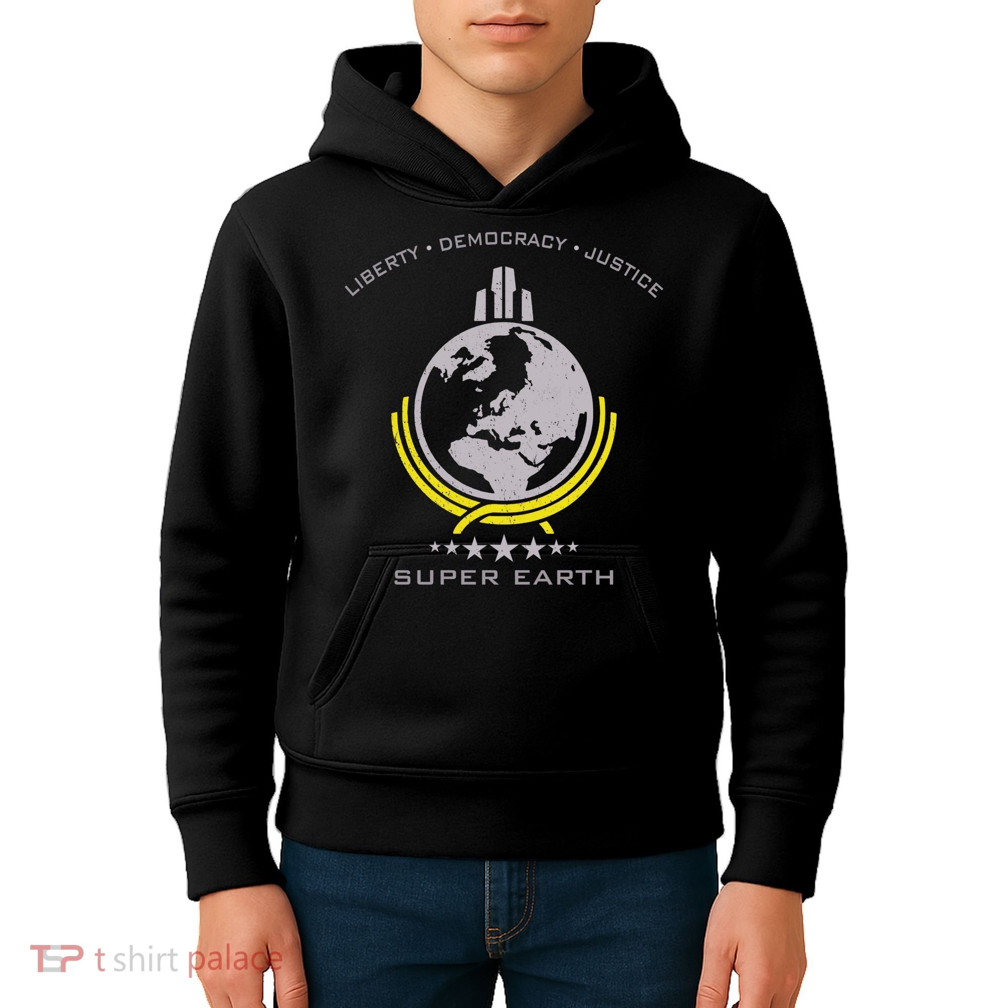 Super Earth Diving Into Hell For Liberty Kids Hoodie