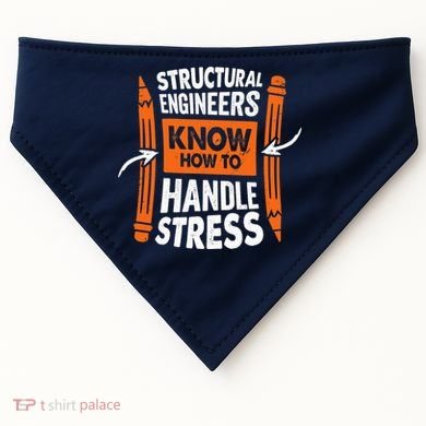 Structural Engineering Design For A Civil Engineer USA-Made Doggie Bandana