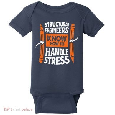 Structural Engineering Design For A Civil Engineer Baby Bodysuit