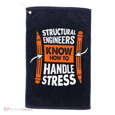 Structural Engineering Design For A Civil Engineer Golf Towel