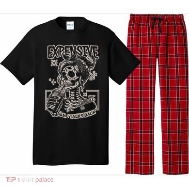 Skeleton Expensive Difficult And Talks Back Pajama Set