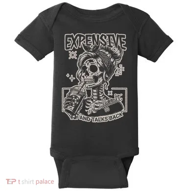 Skeleton Expensive Difficult And Talks Back Baby Bodysuit
