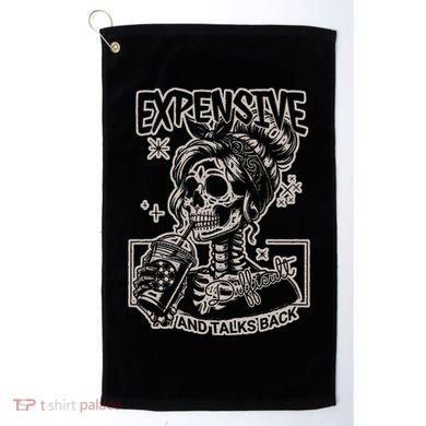 Skeleton Expensive Difficult And Talks Back Golf Towel