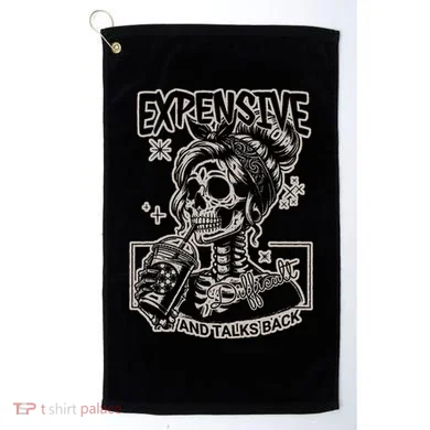 Skeleton Expensive Difficult And Talks Back Golf Towel