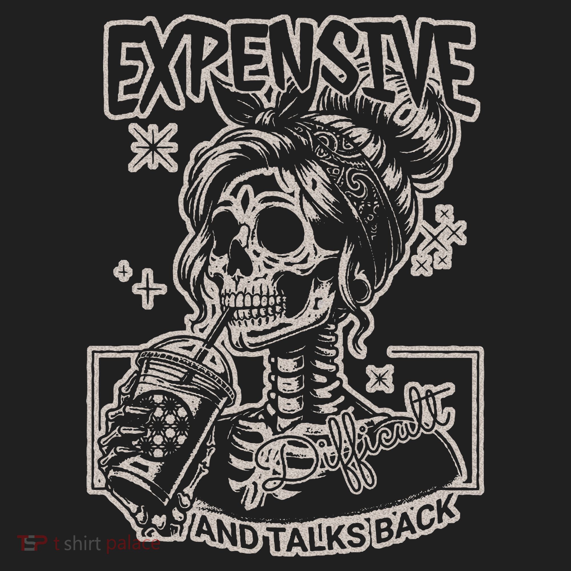 Skeleton Expensive Difficult And Talks Back Golf Towel