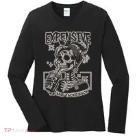 Skeleton Expensive Difficult And Talks Back Women's Long Sleeve Shirt thumb 0