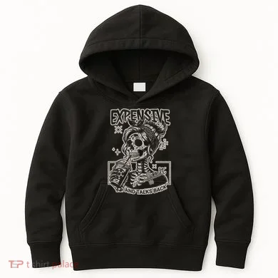 Skeleton Expensive Difficult And Talks Back Kids Hoodie