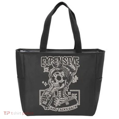 Skeleton Expensive Difficult And Talks Back Tote Bag