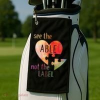 See The Able Not The Label Autism Golf Towel thumb 2