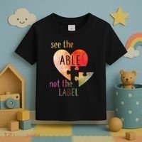 See The Able Not The Label Autism Toddler T-Shirt thumb 3
