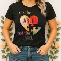 See The Able Not The Label Autism Women's T-Shirt thumb 2