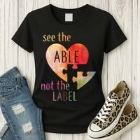 See The Able Not The Label Autism Women's T-Shirt thumb 3