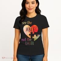 See The Able Not The Label Autism Women's T-Shirt thumb 4