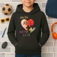 See The Able Not The Label Autism Kids Hoodie thumb 2