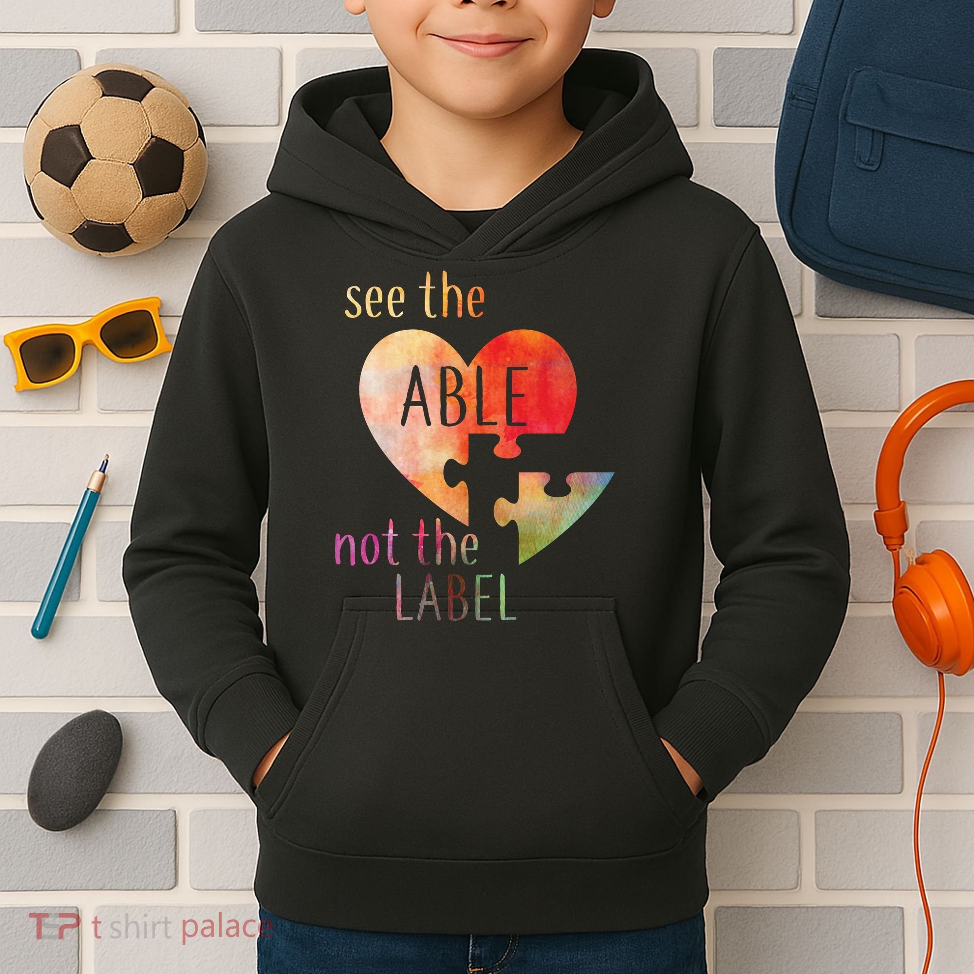 See The Able Not The Label Autism Kids Hoodie