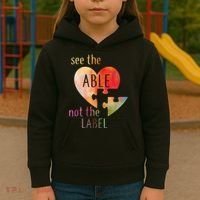See The Able Not The Label Autism Kids Hoodie thumb 3