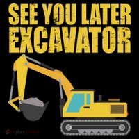 See You Later Excavator Doggie Tank thumb 4