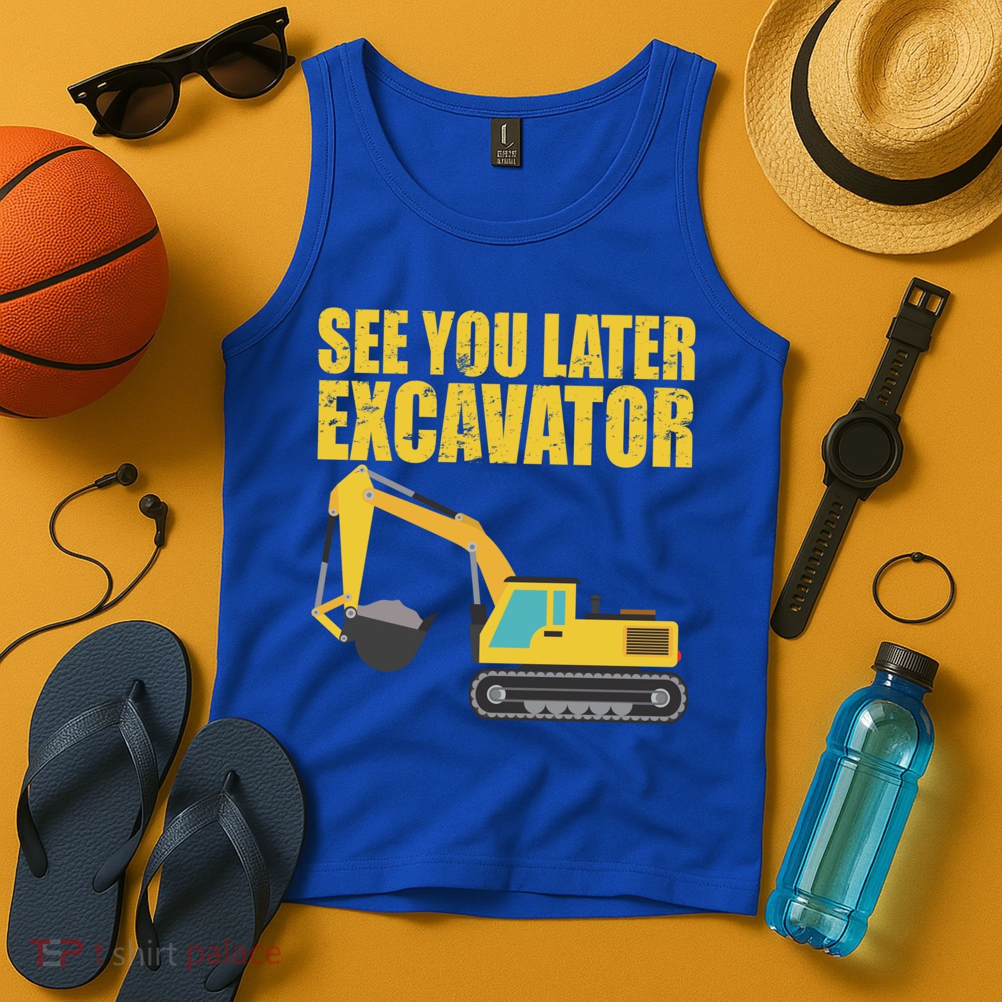 See You Later Excavator Tank Top