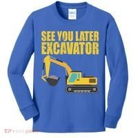 See You Later Excavator Kids Long Sleeve Shirt thumb 0