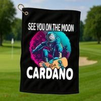 See You On the Moon Cardano Golf Towel thumb 1