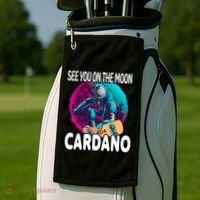 See You On the Moon Cardano Golf Towel thumb 2