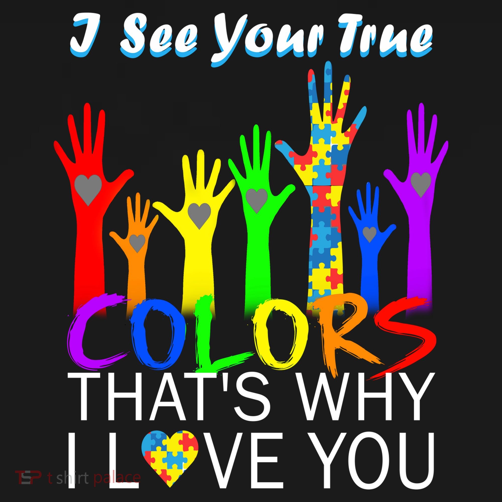 See Your True Colors Autism Puzzle Hands Bucket Hat